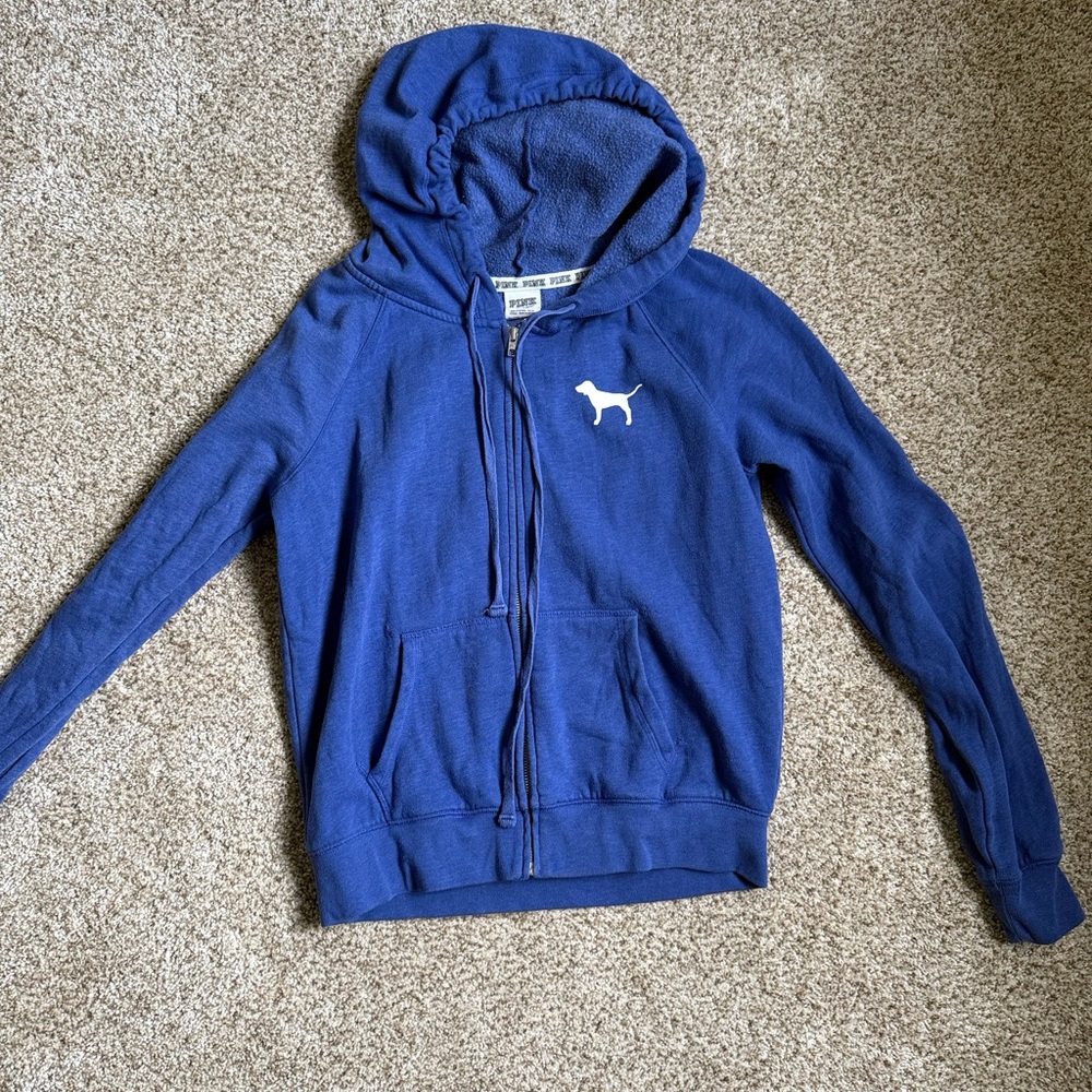 Victoria's Secret PINK Blue Zip Hoodie